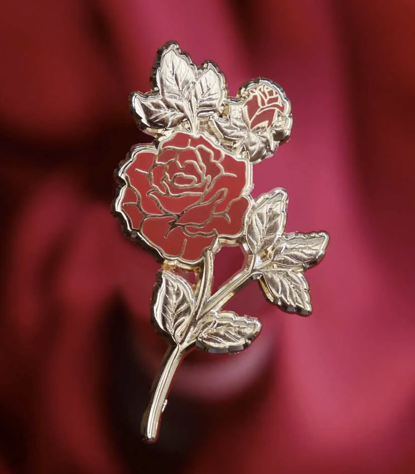 Roses are Red Enamel Pin