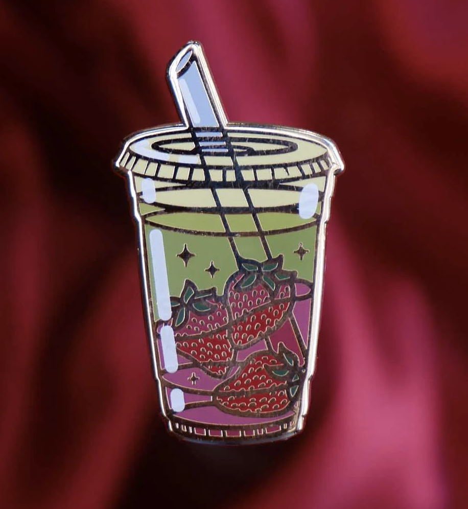 Strawberry Matcha Pin