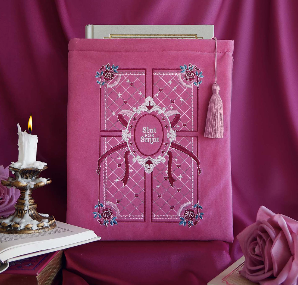 Slut for Smut Book Sleeve - Pink - Hopeless Romantic