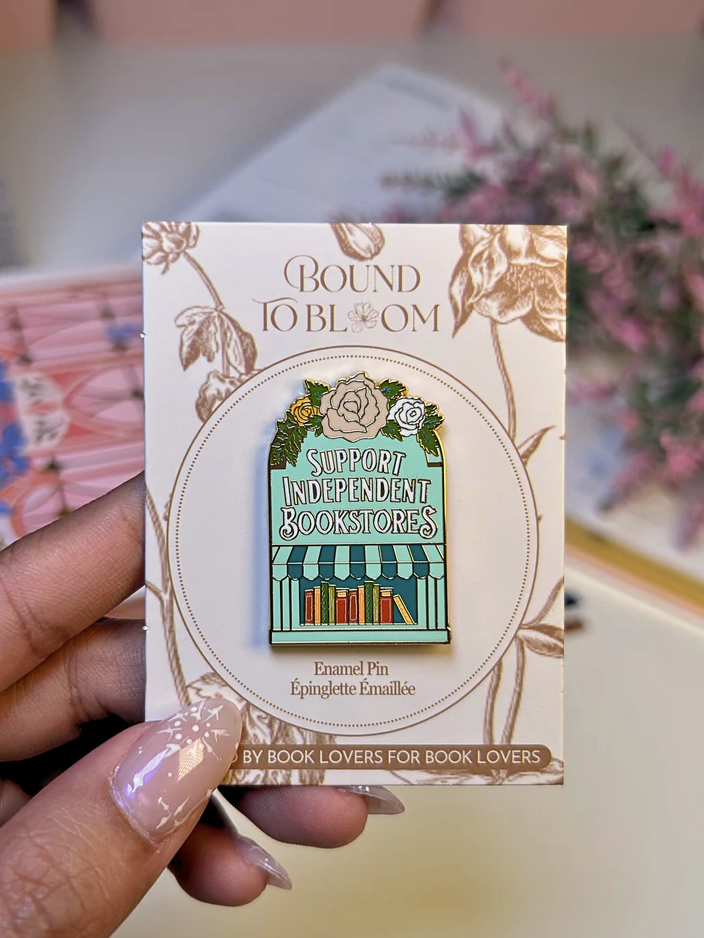 Support Independent Bookstore Enamel Pin