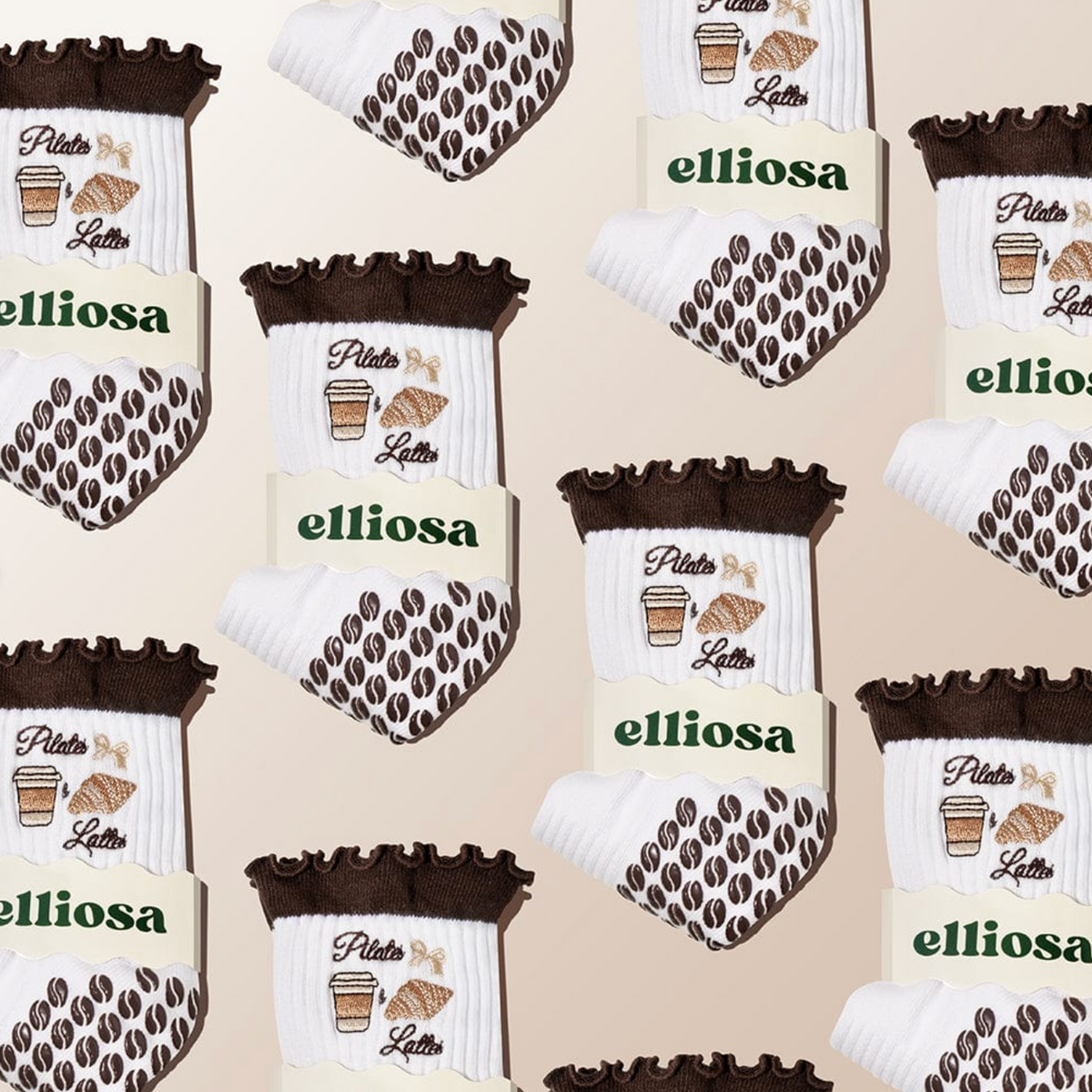 Pilates & Lattes (Pilates Socks)