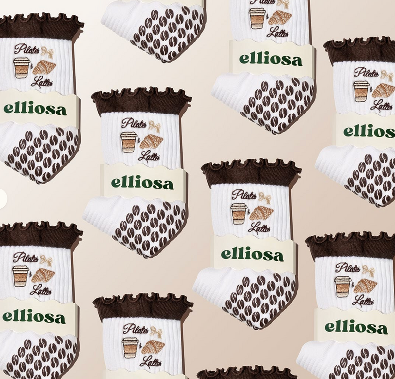 Pilates & Lattes (Pilates Socks)