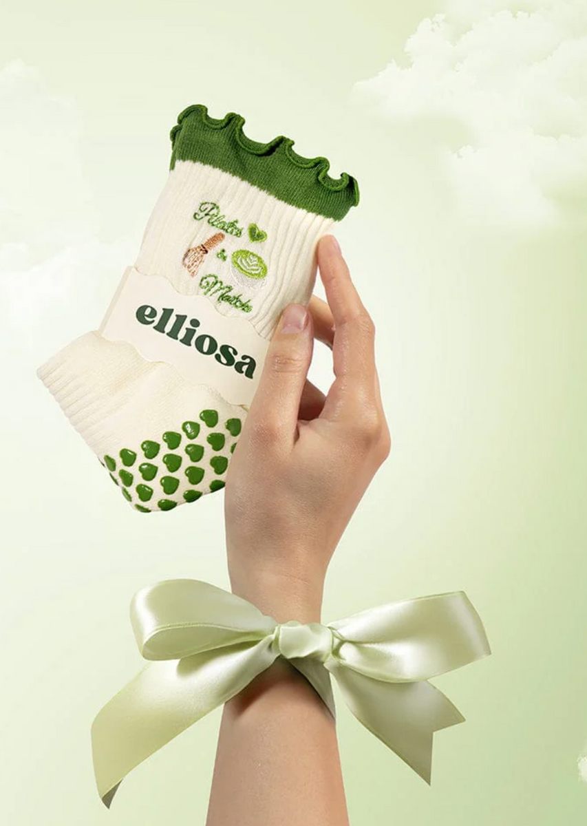 Pilates & Matcha (Pilates Socks)