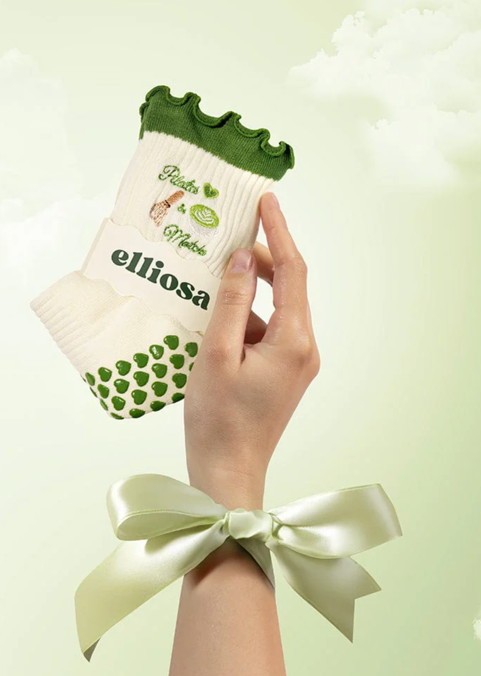 Pilates & Matcha (Pilates Socks)