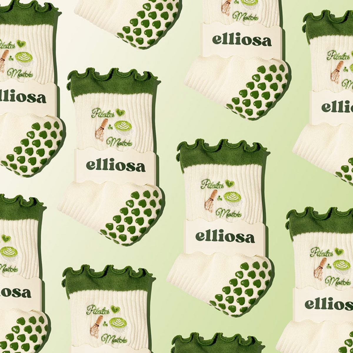 Pilates & Matcha (Pilates Socks)