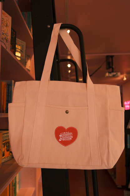 HRB Heart Patch Zippered Tote