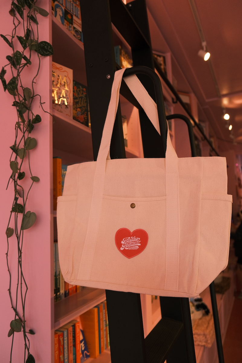 HRB Heart Patch Zippered Tote