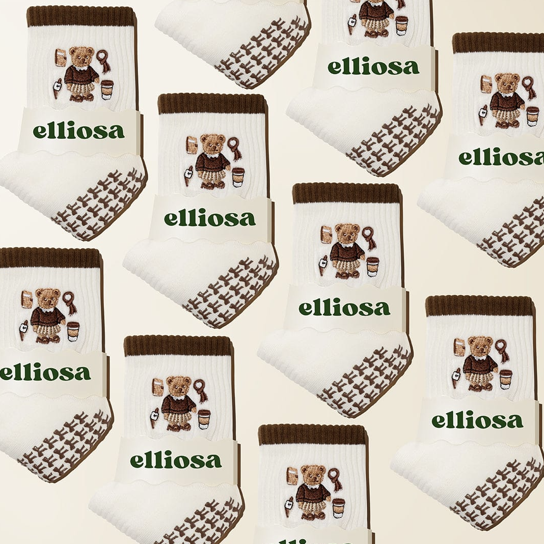 Beary Latte (Pilates Socks)