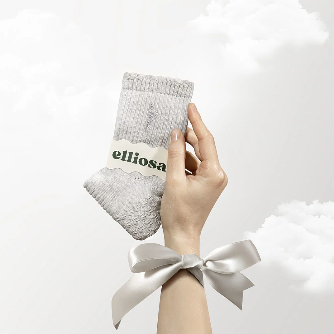 Elliosa Grip Basics - Grey (Pilates Socks)