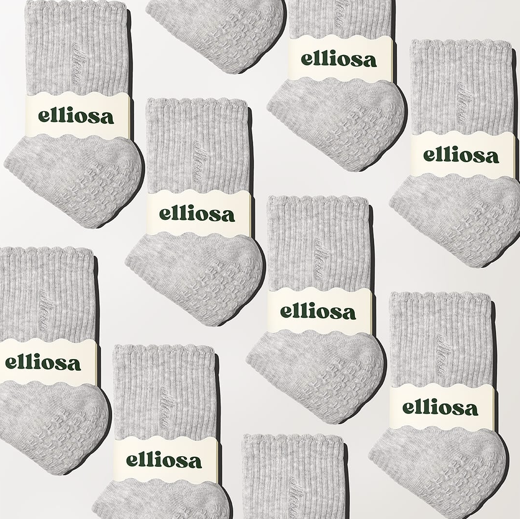Elliosa Grip Basics - Grey (Pilates Socks)