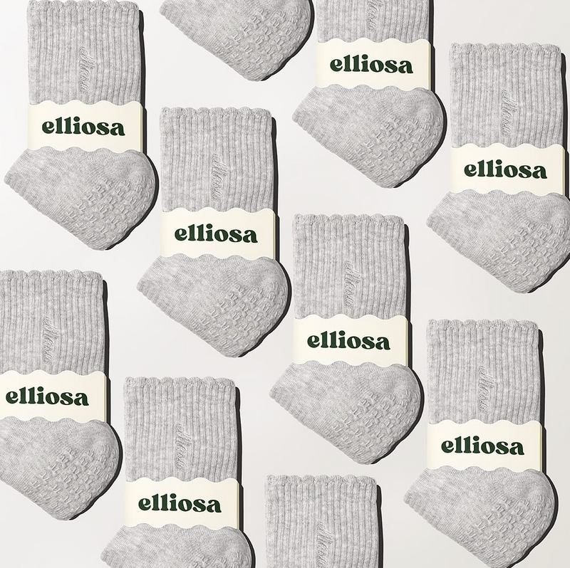Elliosa Grip Basics - Grey (Pilates Socks)