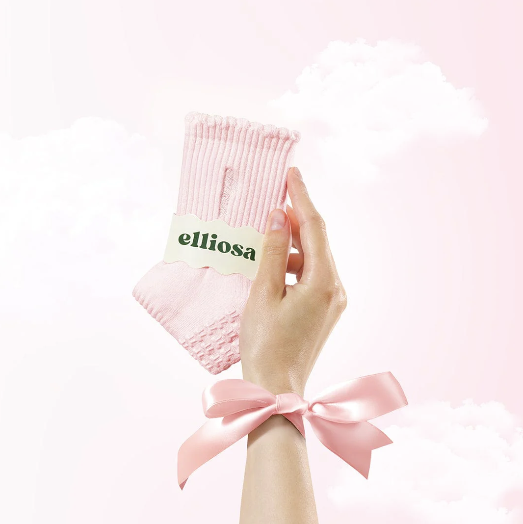 Elliosa Grip Basics - Soft Pink (Pilates Socks)