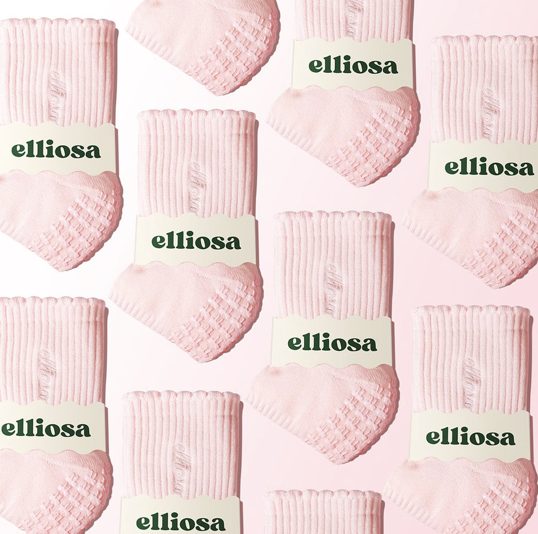 Elliosa Grip Basics - Soft Pink (Pilates Socks)