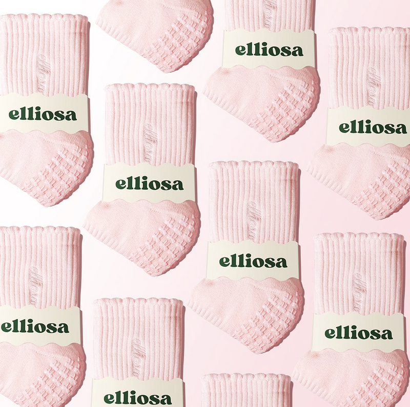 Elliosa Grip Basics - Soft Pink (Pilates Socks)
