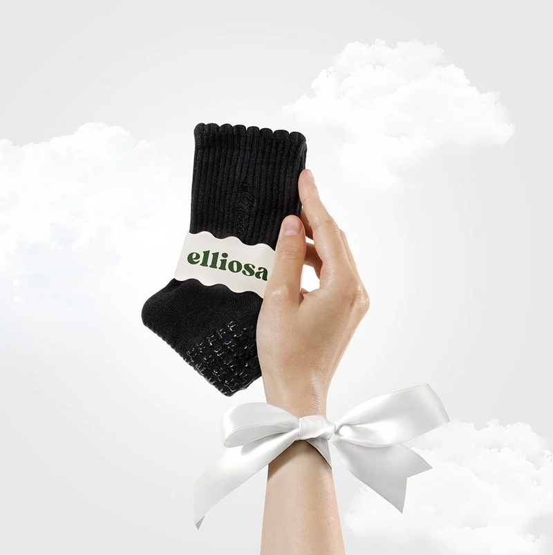 Elliosa Grip Basics - Black (Pilates Socks)