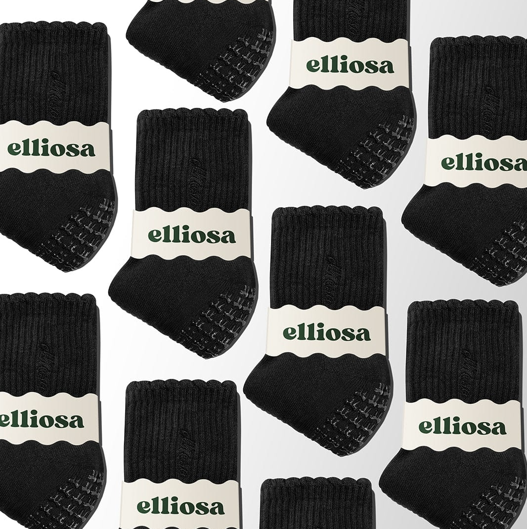 Elliosa Grip Basics - Black (Pilates Socks)
