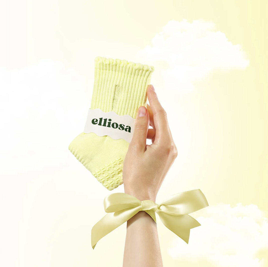 Elliosa Grip Basics - Butter Yellow  (Pilates Socks)