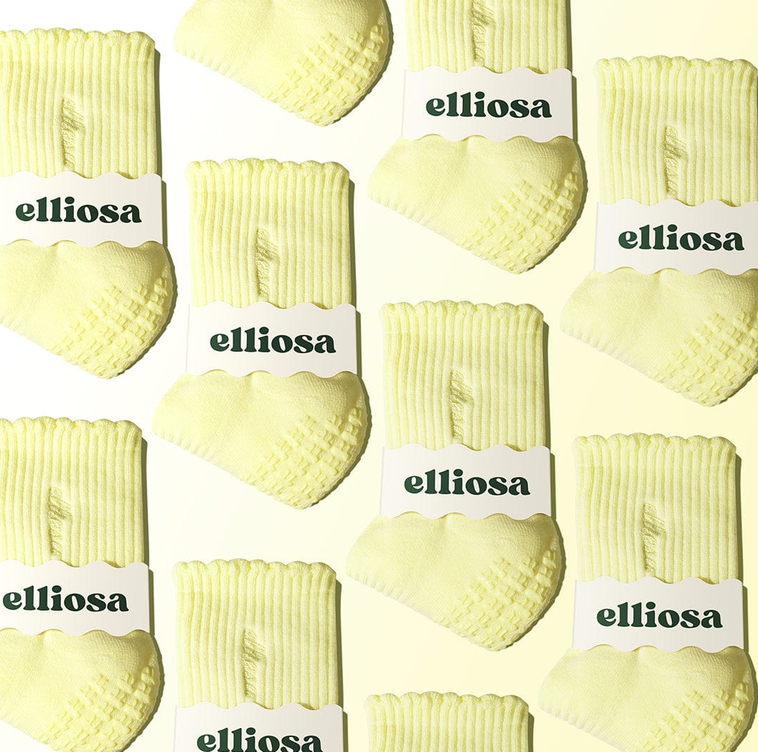 Elliosa Grip Basics - Butter Yellow  (Pilates Socks)