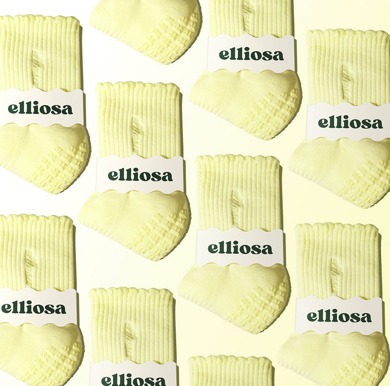 Elliosa Grip Basics - Butter Yellow  (Pilates Socks)