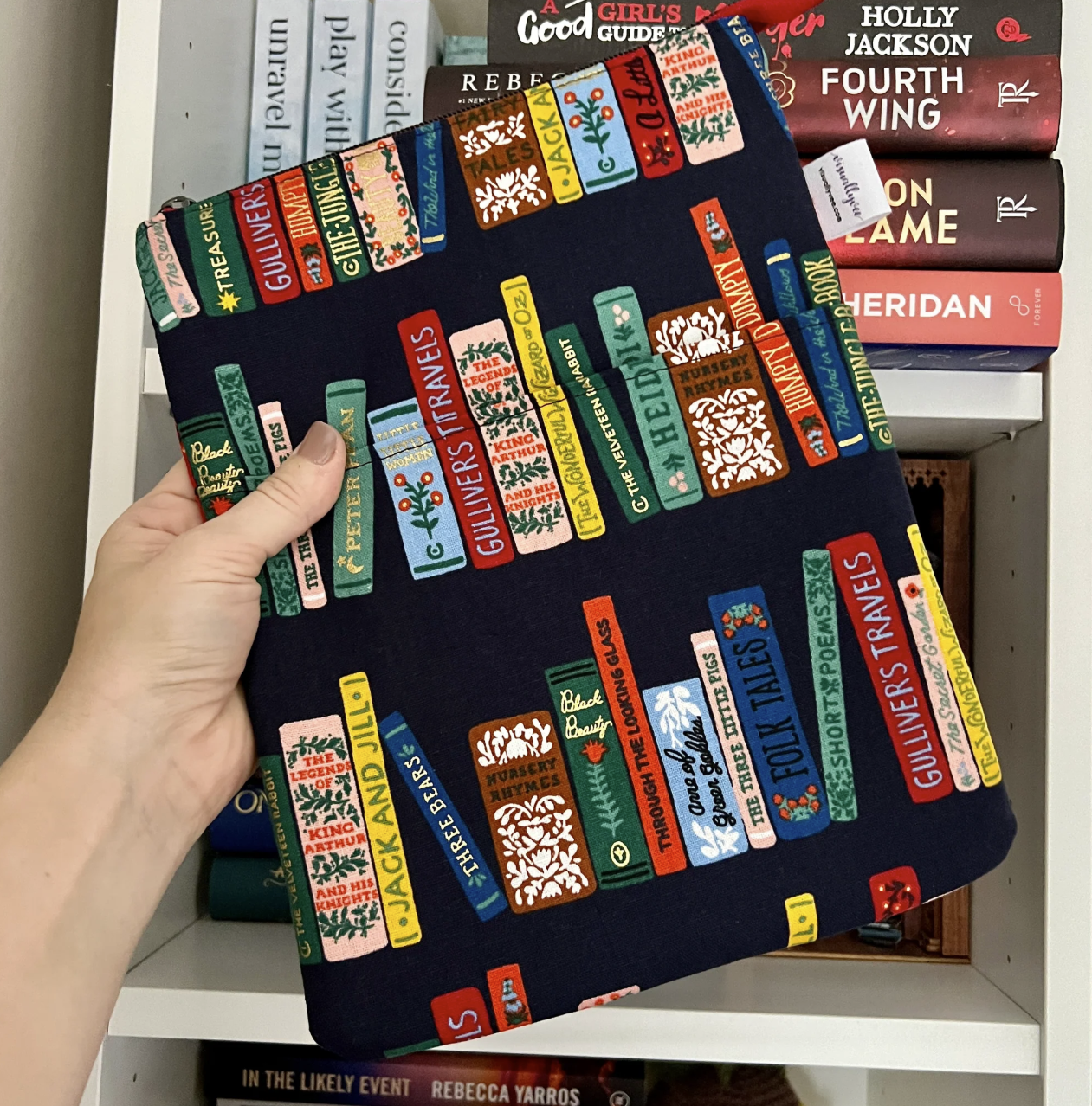 A Fairytale Bookshelf - Zippered Book Sleeve