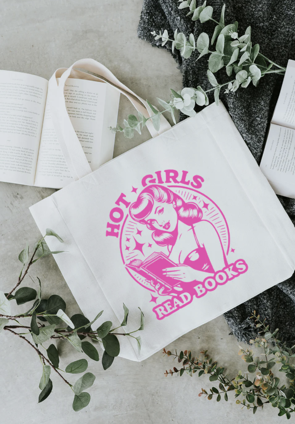 Hot Girls Read Books Tote Bag