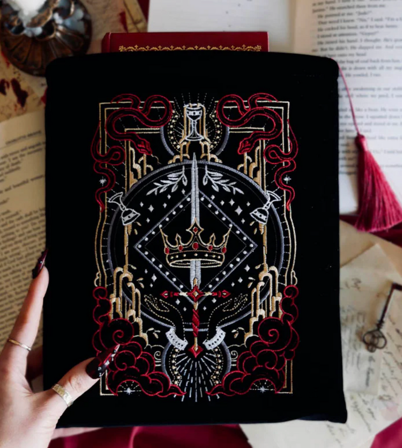 Serpents & Swords (Black) Book Sleeve - Quirky Cup Collective (Copy)
