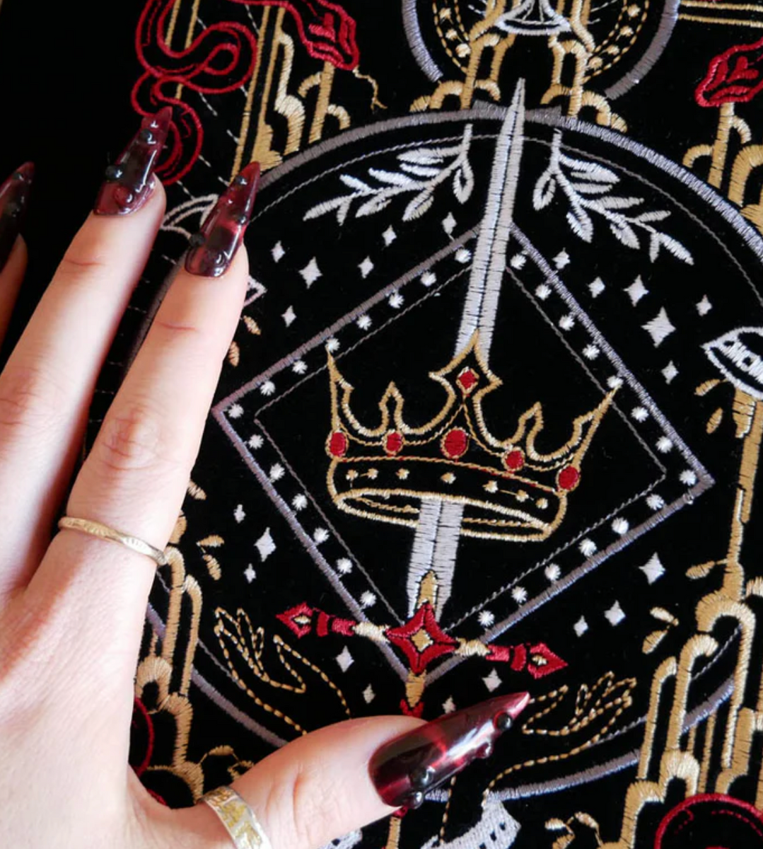 Serpents & Swords (Black) Book Sleeve - Quirky Cup Collective (Copy)