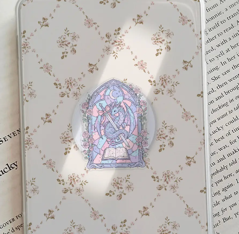 Glitter Dragon Glitter Kindle Grip, Phone Grip E-Reader | Glitter