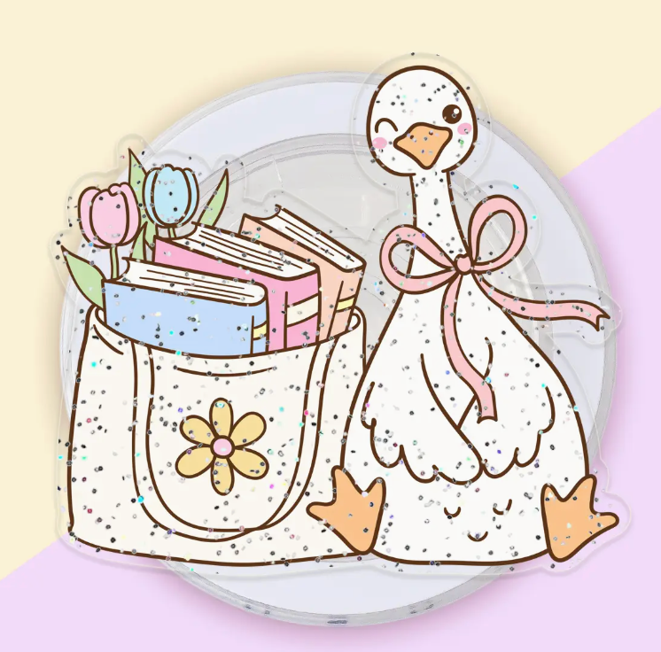 Goose Books Glitter Kindle Grip, Phone Grip E-Reader | Glitter