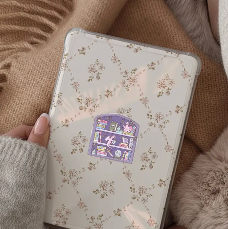 Purple Fantasy Books Glitter Kindle Grip Phone Grip E-Reader | Glitter