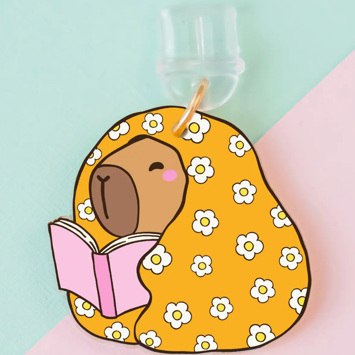 Kindle Charm Capybara Reading, Phone Charm Book Merch, USB C
