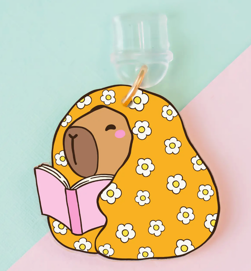 Kindle Charm Capybara Reading, Phone Charm Book Merch, USB C