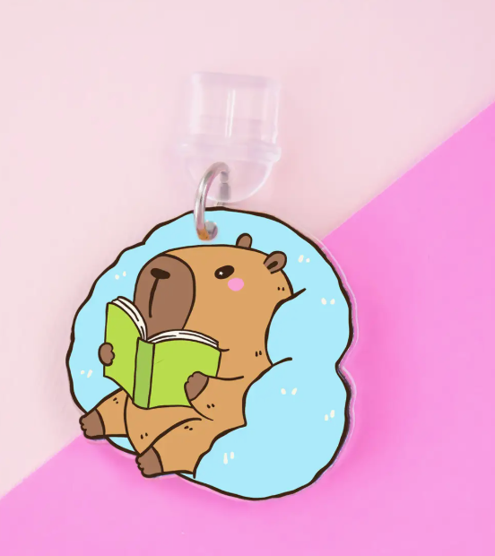 Kindle Charm Capybara Book, Phone Charm Book Merch, USB C