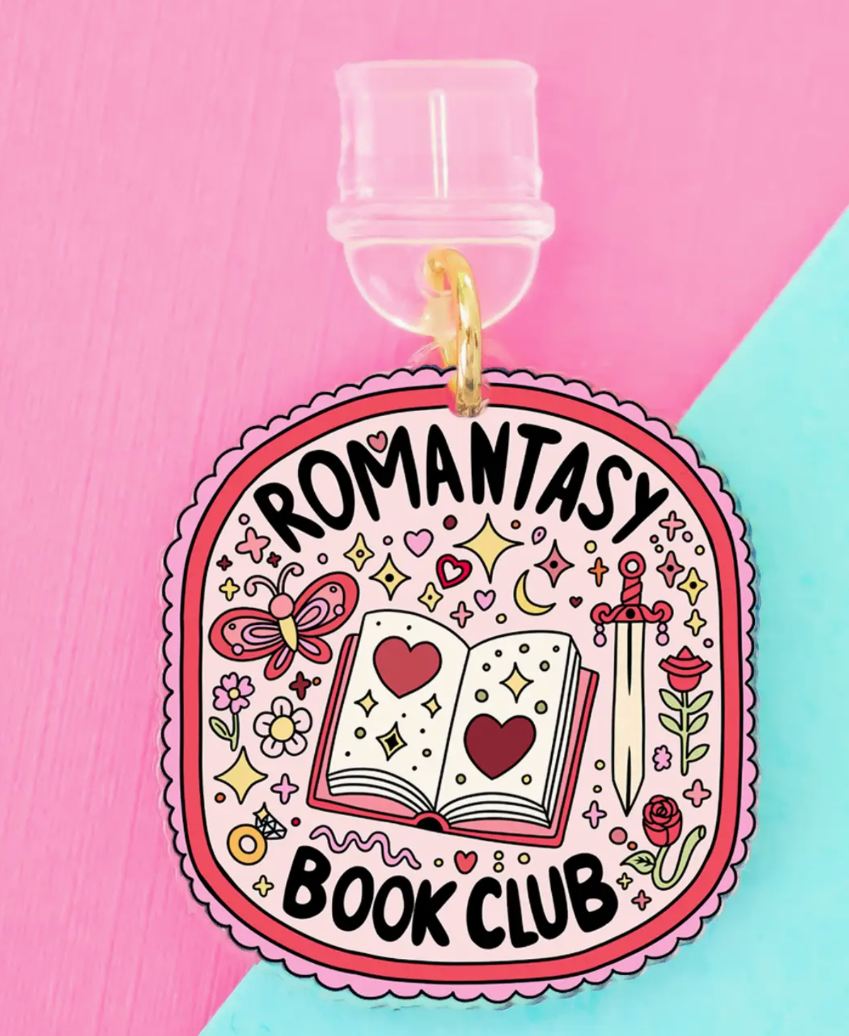Kindle Charm Romantasy Club, Phone Charm, Book Merch, USB C