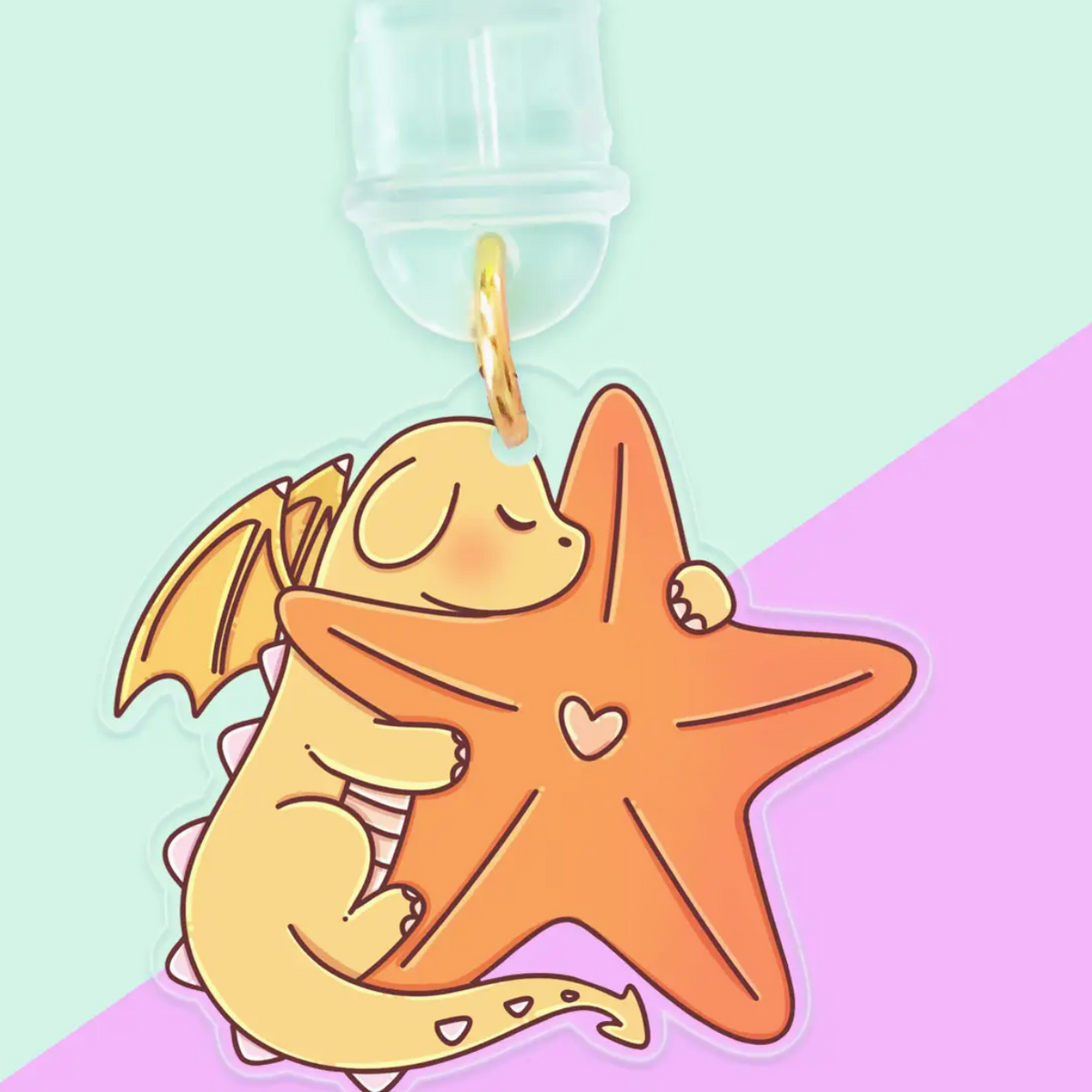 Kindle Charm Orange Dragon, Phone Charm, Book Merch, USB C