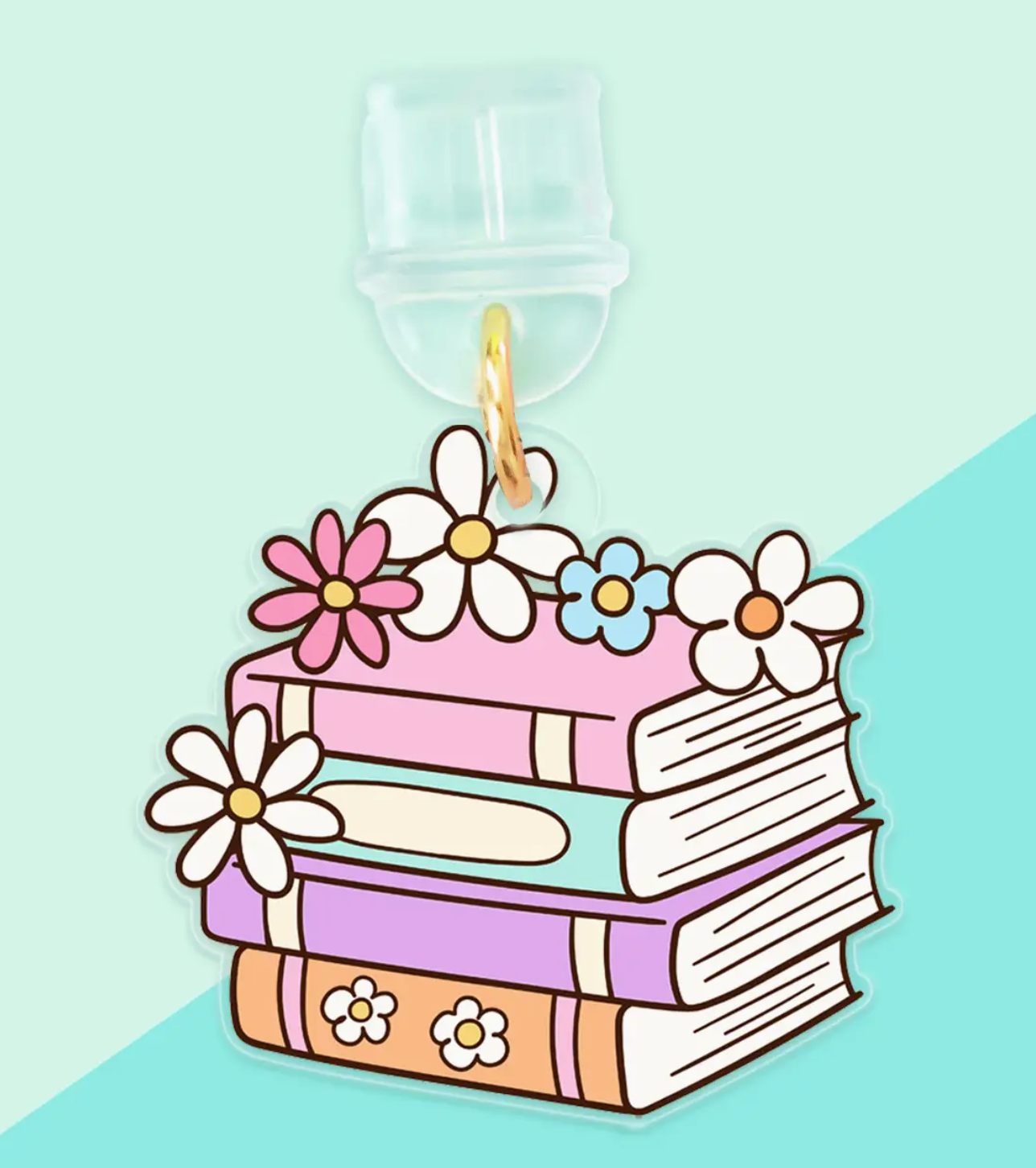 Kindle Charm Floral Books, Book Merch, USB C Phone Dust Plug