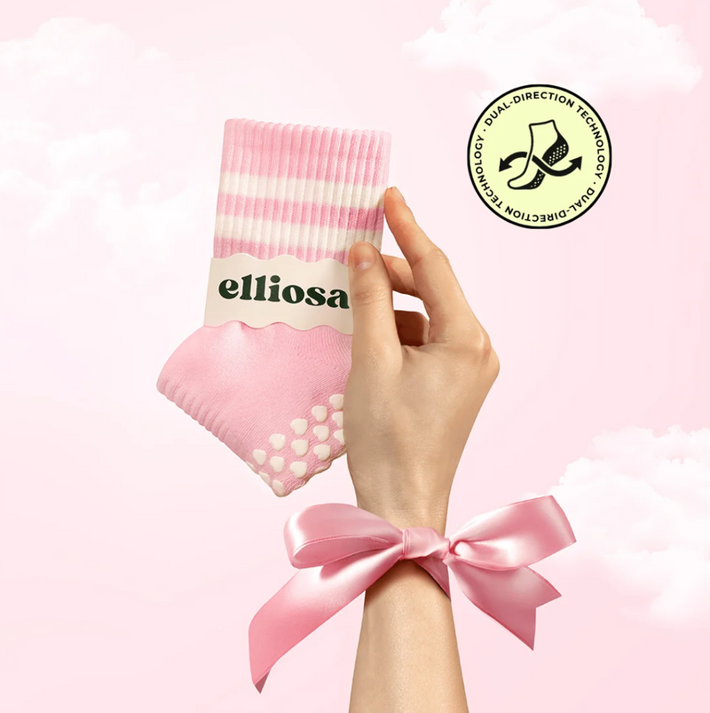 Grip Stripes - Pink Cloud (Pilates Socks)