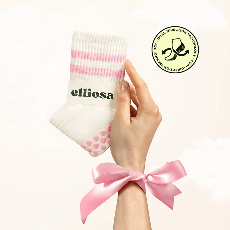 Grip Stripes - Cream Cloud (Pilates Socks)