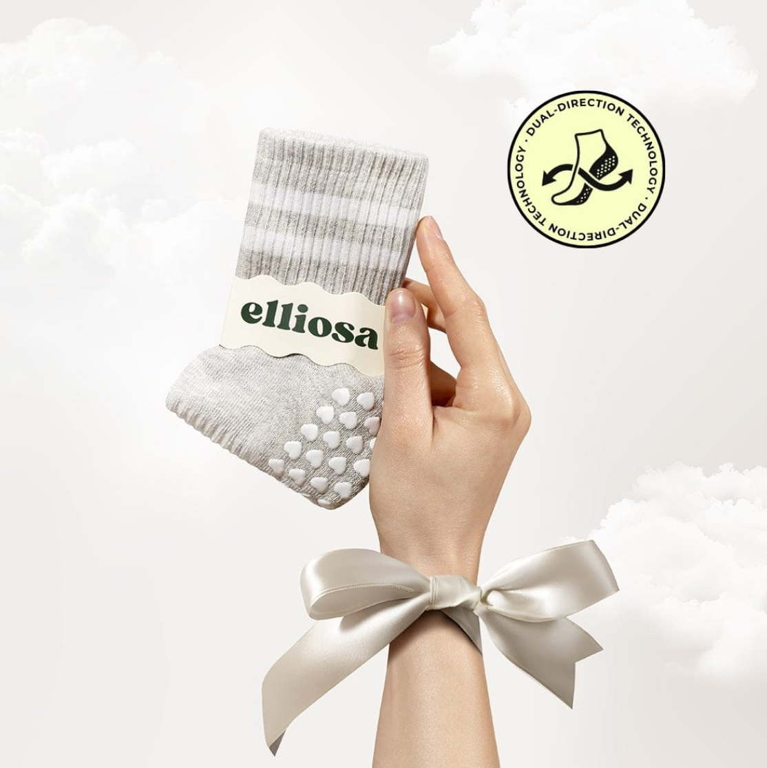 Grip Stripes - Grey (Pilates Socks)