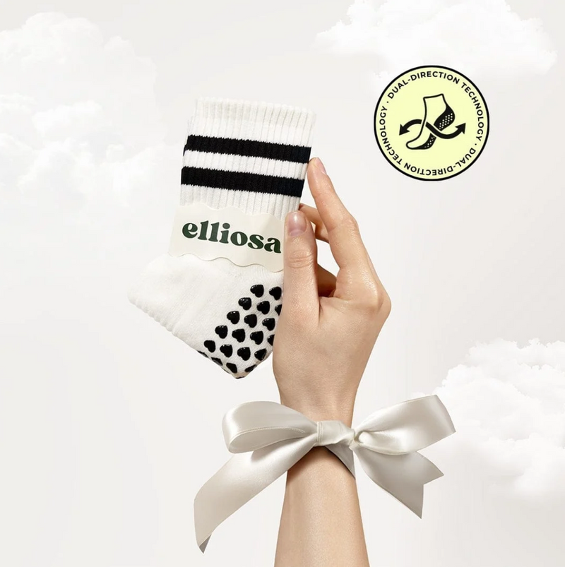 Grip Stripes - Coconut Cream (Pilates Socks)