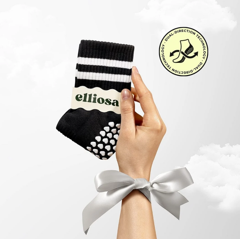 Grip Stripes - Black (Pilates Socks)