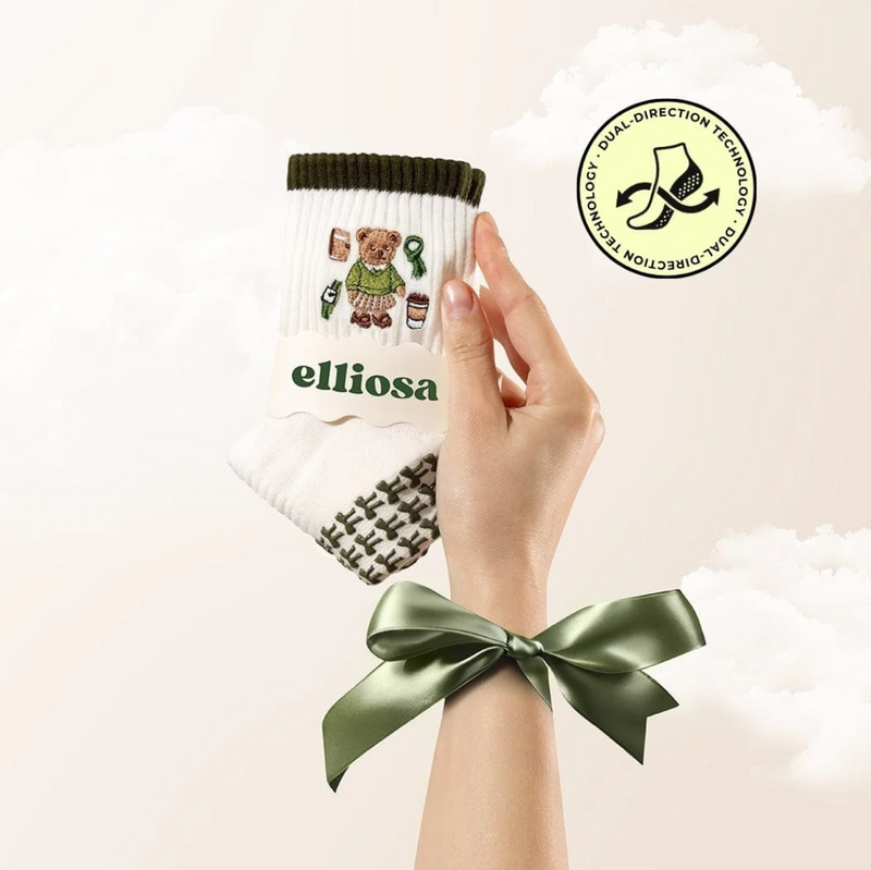 Beary Matcha (Pilates Socks)