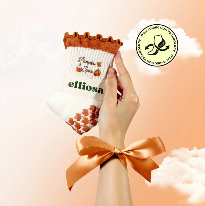 Pumpkin Spice  (Pilates Socks)