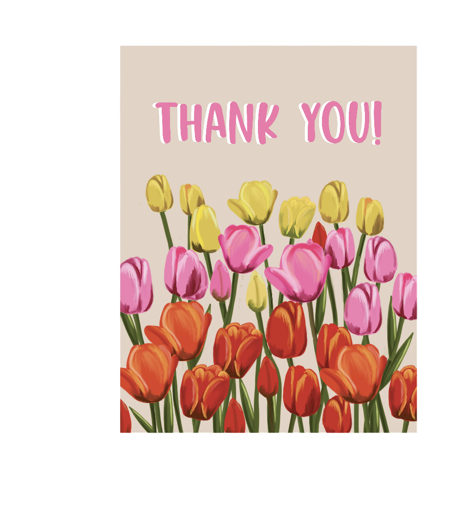 Thank You (Tulips) - Greeting Card