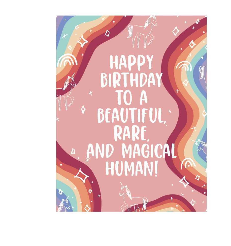 Happy Birthday To A Beautiful Rare And . . . - Greeting Card