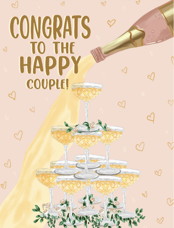 Congrats to the Happy Couple - Greeting Card