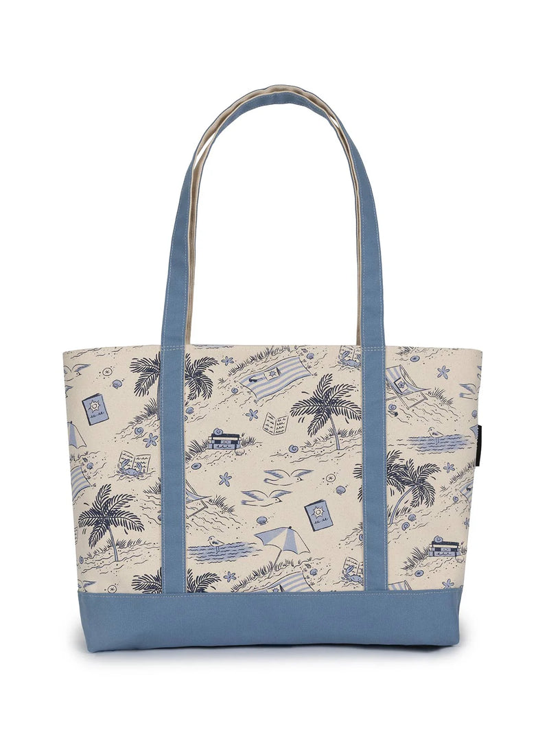 Vacation Vibes large zippered tote