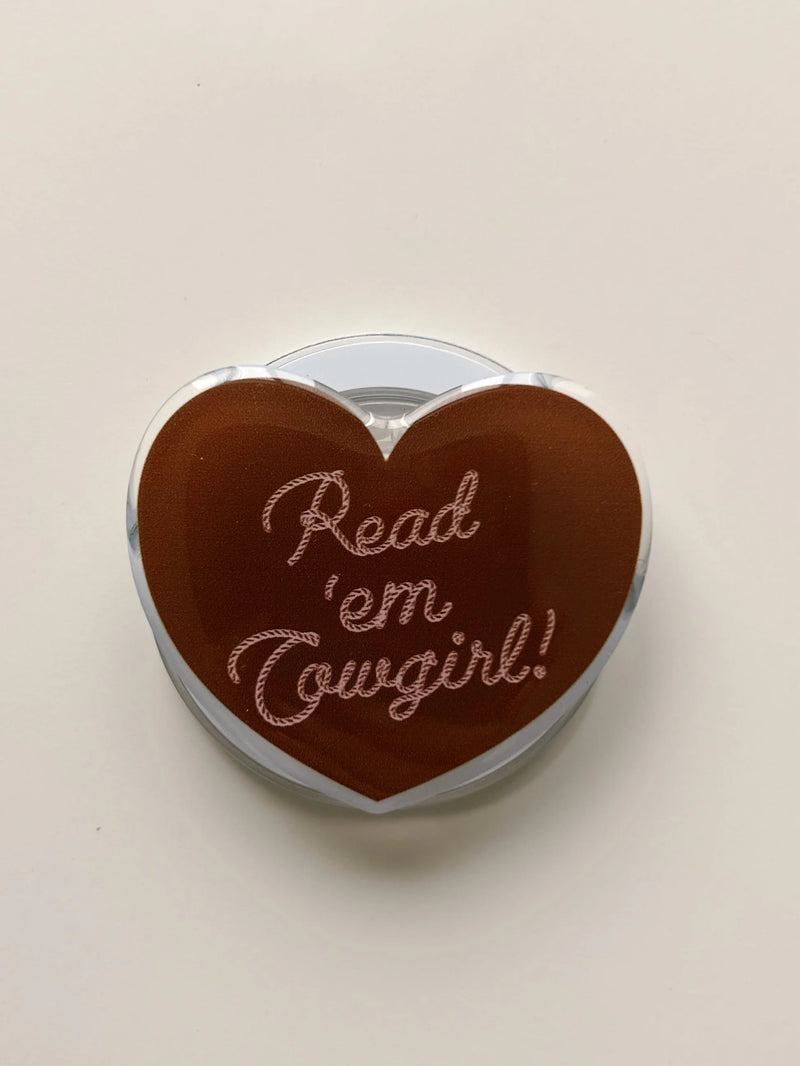 Magnetic E-Reader Grip: Read 'em Cowgirl