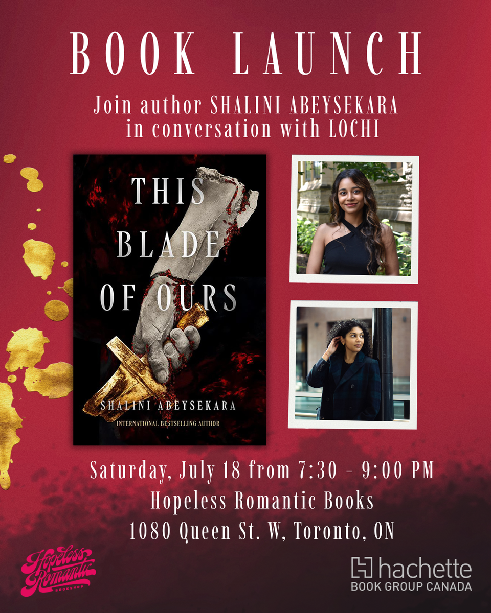 Book Launch for This Blade of Ours by Shalini Abeysekara, Moderated by Lochi (July 18, 2026)