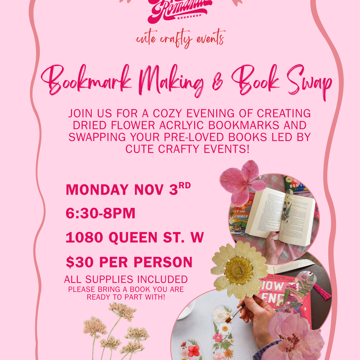 Bookmark Making Workshop & Book Swap - Nov 3